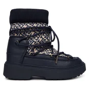 Škornji za sneg Tommy Hilfiger Monogram Water Resist Snow Boot FW0FW09491 Mornarsko modra
