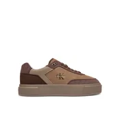Calvin Klein Superge Prime Cupsole Laceup Nu-Su Croc HM0HM02450 Rjava