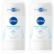 Nivea trdi deodorant (2x50ml/pakiranje) Fresh Natur