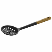 Žlica za precejanje, 31 cm, rjava, silikonska, Staub