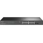 TP-Link TL-SG2218P mrežni prekidač L2/L2+ Gigabit Ethernet (10/100/1000) Podrška za napajanje putem Etherneta (PoE) 1U Crno