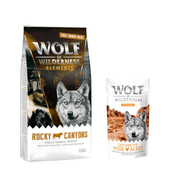12kg Wolf of Wilderness + 100g Snack Explore the Wide Acres piletina gratis! - Rocky Canyons - govedina iz slobodnog uzgoja