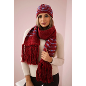 marka niezdefiniowana Womens set with a shawl Anika K304 red