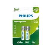 Philips punjive baterije AA, 2 komada, 2600 mAh