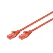 CAT 6, U-UTP patch cord, PVC AWG 26/7, length 1 m, color red