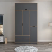 Hanah home Ormar Elina 140x253x52cm Antracit-Bež