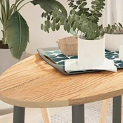 vidaXL Mizna plošča 100x50x2 cm trdna hrastovina ovalna