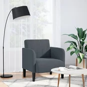 Sofa s naslonima za ruke tamno siva 54 cm baršunasta