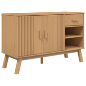 MAISON CHIC Komoda - Predalnik OLDEN rjava 114x43x73,5 cm trdna borovina, (21718338)