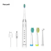 Fairywill 508 sonicna elektricna cetkica sa 3 nastavka (bela)