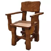 CASARREDO Vrtni stol iz masivnega lesa jelše z naslonjali, izbira barv, 56x61x86 cm