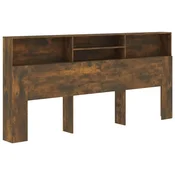 Vidaxl Vzglavna omarica dimljeni hrast 220x19x103,5 cm