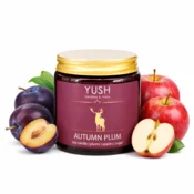 shumee Jesenska sliva - sojina sveča z vonjem slive - yush - 120 ml