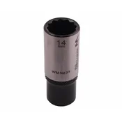 shumee 1/4 dvojni šestrobi nastavek. 14 mm. dol. CrV50BV30. DIN 3124. Waryński