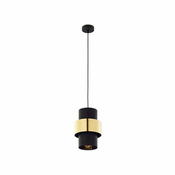 Lestenec na vrvici CALISTO 1xE27/15W/230V zlat/črn