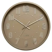 Autronic Stenska ura premera 41 cm, plastika, črtaste številke, rjava (HW4025 BR)