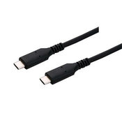 C-TECH USB 4.0, Type-C (CM/CM), PD 100W, 40Gbps, 1m, črna