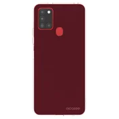 Silikonski prozorni ovitek za Samsung Galaxy A21s - Burgundy red