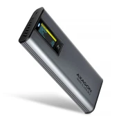 AXAGON EEM2-SD2 Externes M.2/SATA Gehäuse mit Display - grau-EEM2-SD2