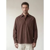 ARMIE Srajca The Dennis Loose Shirt rjava