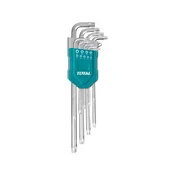 Total L-ključevi TORX THT106392 L-ključevi TORX produženi, set od 9 dijelova, 10-50 mm, CrV