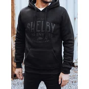 Črna Shelby pulover s kapuco