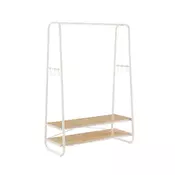 Songmics Oblekalni regal 2 police 6 S kljuk 45x100x160 cm rjav