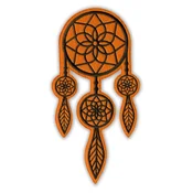 shumee Velik lovilec sanj - oranžen - prišit - vezen našitek/značka/emblem
