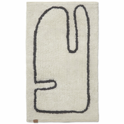 ferm LIVING Kopalniška preproga LAY 50 x 70 cm, bela, bombaž, čvrsta LIVING