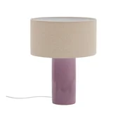 Vijolična/bež namizna svetilka s tekstilnim senčilom (višina 52 cm) toneric – Kave Home