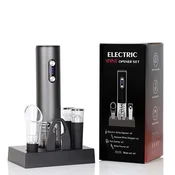 INF Električni odpirač za vino, šestdelni komplet - polnilni USB avtomatski izvijač, (5000078399)
