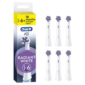 Oral-B iO Radiant White nadomestne glave za zobno ščetko z belilnimi vlakni White 6 kos