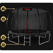 Neo-Sport vrtni trampolin 435 cm (14 ft) s unutarnjom mrežom