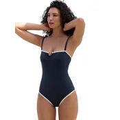 Mint Velvet Enodelne kopalke mornarska/off-bela
