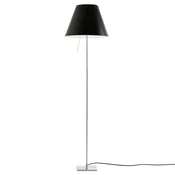 Luceplan Costanza talna svetilka D13tif, aluminij/črna - Dnevna soba/jedilnica - Dizajn - aluminij, črna barva - Kovina