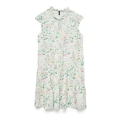 VERO MODA Obleka VMALBA  zelena / pastelno oranžna / roza / bela