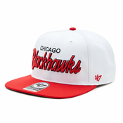 Kapa s šiltom 47 Brand NHL Chicago Blackhawks Crosstown Script Two tone 47 CAPTAIN H-CTWTT04WBP-WH Bela