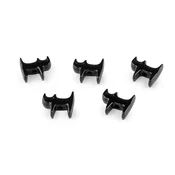 Kovinski obesek mačka 10x22 mm - črna (5 kosov)