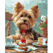 Rayher. Slikanje po številkah, Yorkies tea party, 40x50 cm