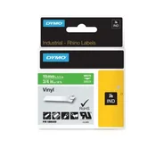 Dymo trak Rhino 19mm, bela na zeleni, vinil (1805420)