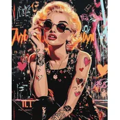 Ideyka Slikanje po številkah - Rebel Monroe ©art_selena_ua 40 x 50 cm