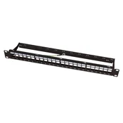 Logilink 19 patch panel 1u, 24, prazan, shielded, sa nosacem kabla I uzemljenjem ( 6602 )