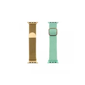JUST IN CASE Set dve narukviceza Apple Watch, 38-41mm, Zlatna i tirkizna