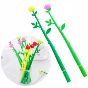 shumee Kemični svinčnik Rose 20 cm črno polnilo mešane barve - darilo za ženske, valentinovo