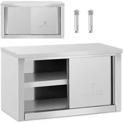 Royal Catering Gastronomska stenska omarica z drsnimi vrati JEKLO 120 kg 90 x 40 x 50 cm