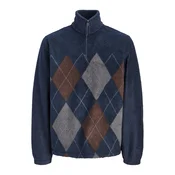 JACK & JONES Pulover JORSEBASTIAN svetlo modra/temno modra/rjava/siva