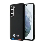 Bmw Etui BMW Leather Stamp Tricolor za Samsung Galaxy S23+ - črno