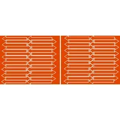 shumee Nalepka s puščico 10x2cm 60 kosov nalepk oranžne mat