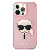 Karl Lagerfeld KLHCP13XKHTUGLP iPhone 13 Pro Max 6,7 pink hardcase Glitter Karl`s Head (KLHCP13XKHTUGLP)