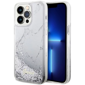 Guess Guess Liquid Glitter Marble - Ohišje za iPhone 14 Pro Max (belo)